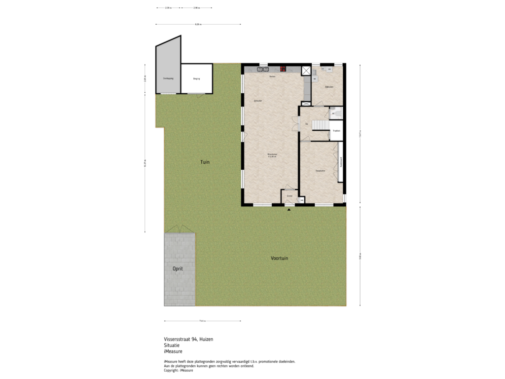 View floorplan of Situatie of Vissersstraat 94