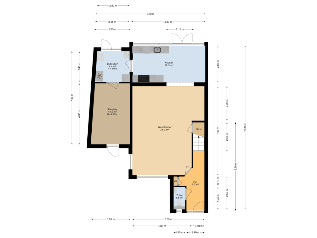 Bekijk plattegrond van Begane grond van Jasmijn 14