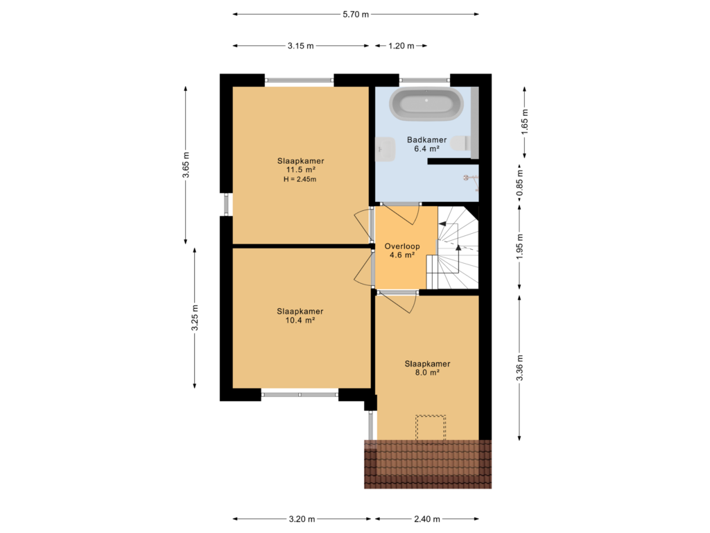 Bekijk plattegrond van 1e verdieping van Jasmijn 14