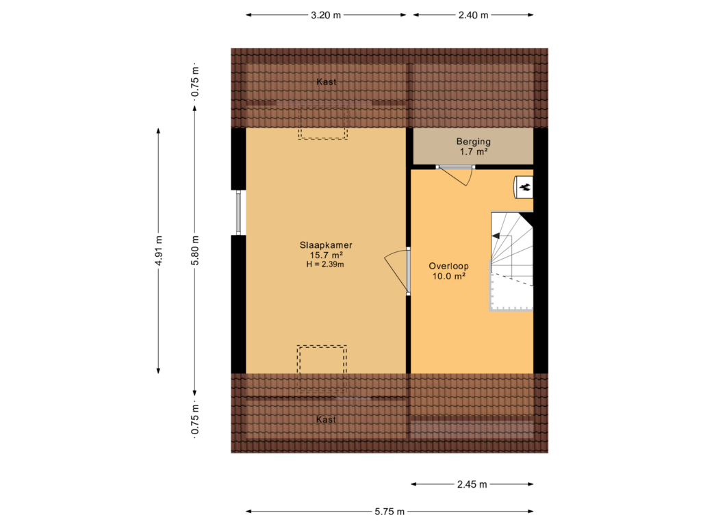 Bekijk plattegrond van 2e verdieping van Jasmijn 14