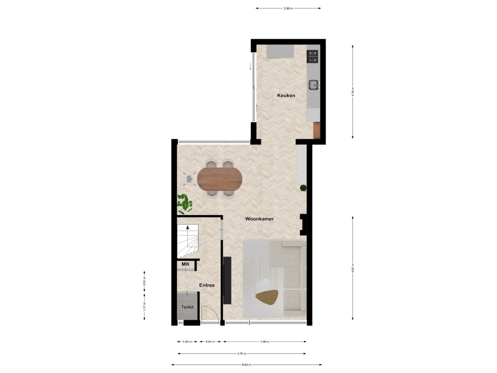 View floorplan of Begane grond of Vesta 1