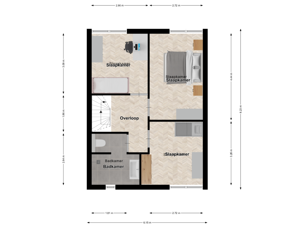 View floorplan of Eerste verdieping of Vesta 1