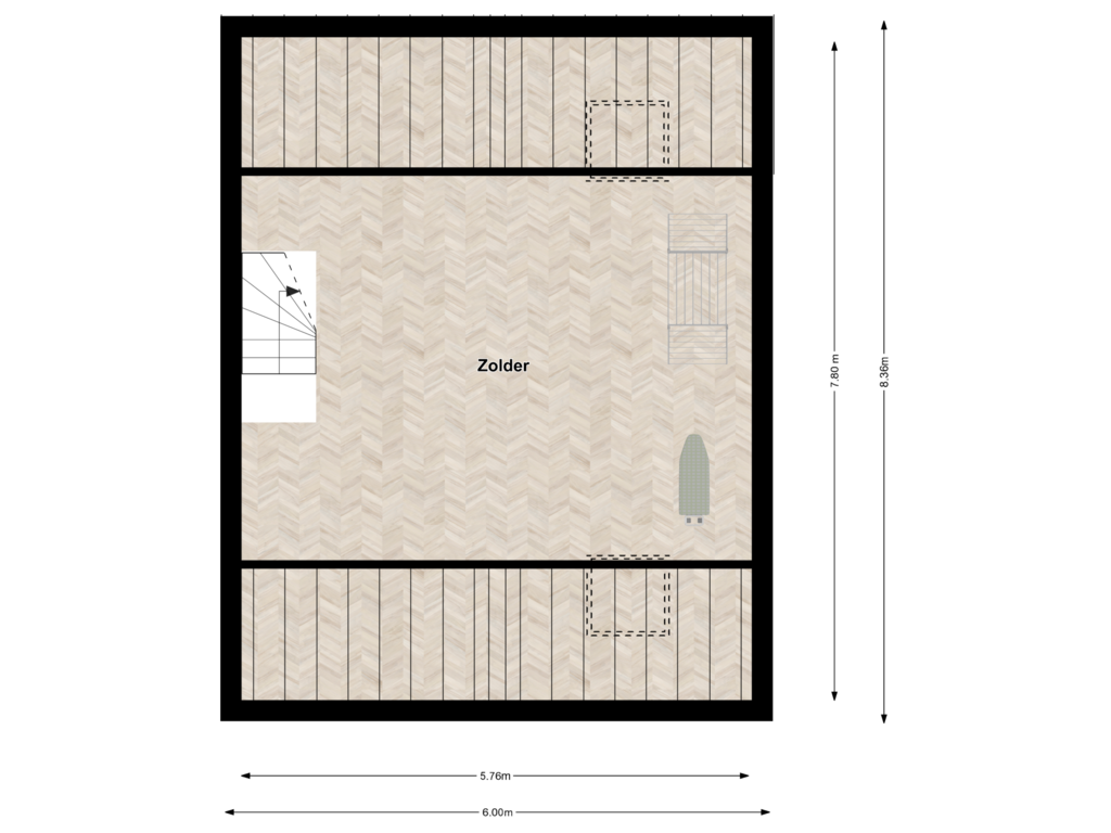 View floorplan of Zolder of Vesta 1