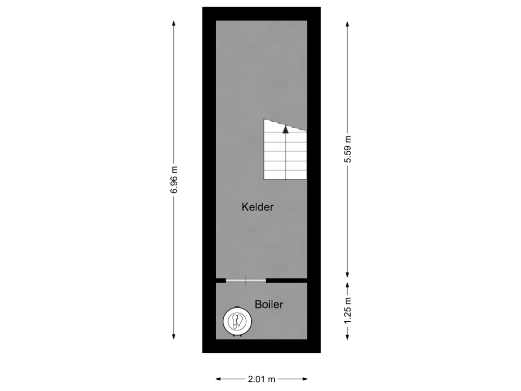 Bekijk plattegrond van Kelder van Sanderboutlaan 36