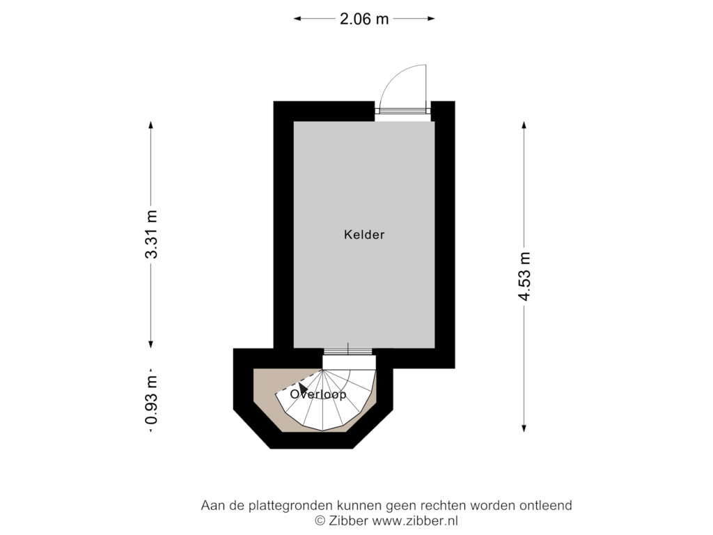 Bekijk plattegrond van Kelder van Hartkampweg 15