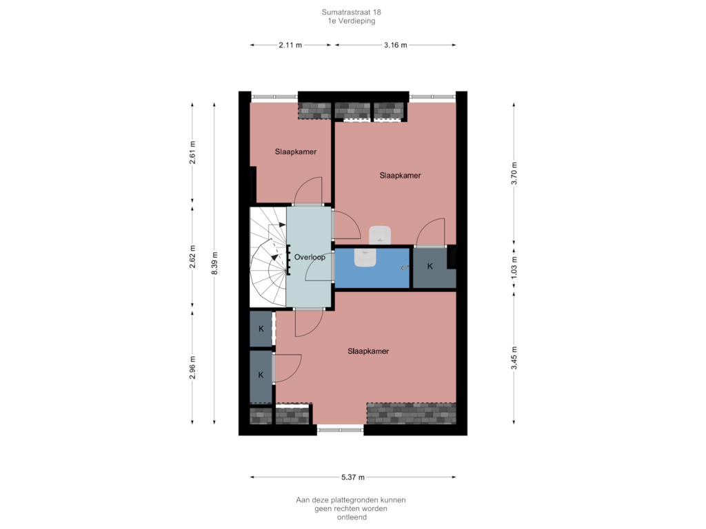 Bekijk plattegrond van 1e Verdieping van Sumatrastraat 18