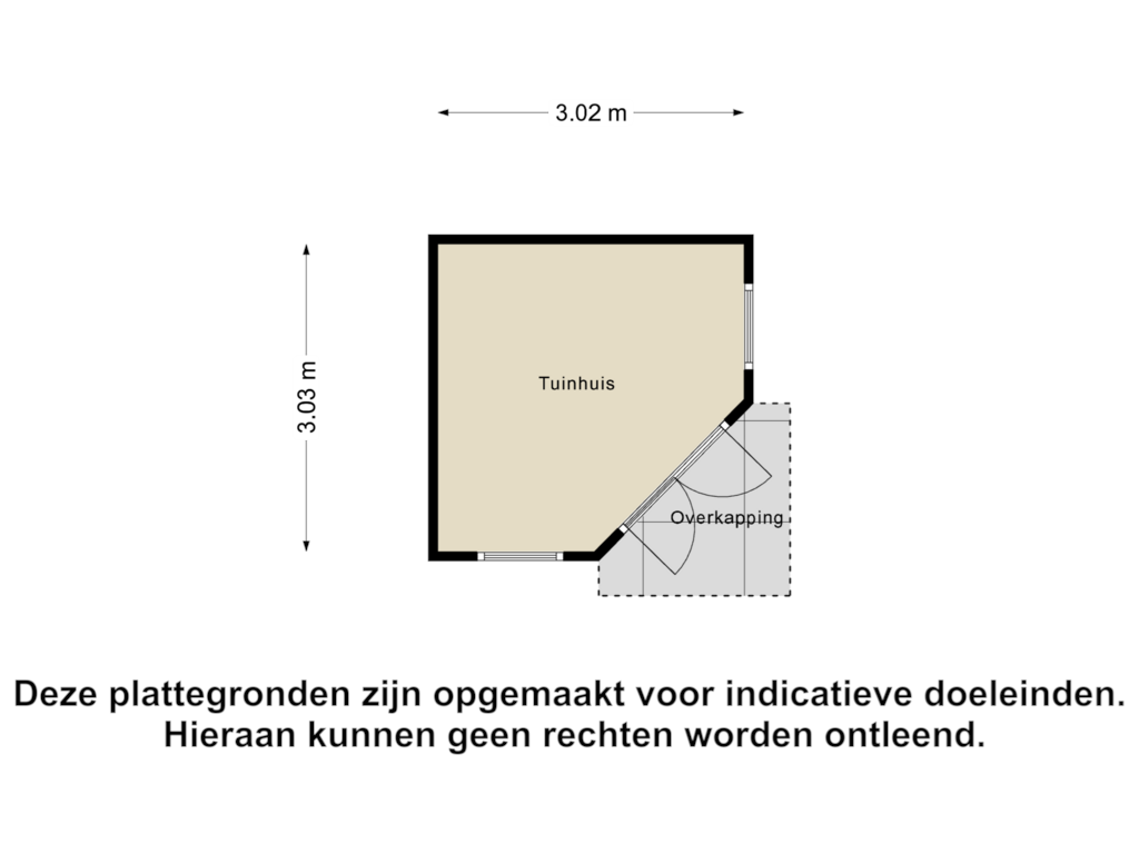 View floorplan of Tuinhuis of Hessenweg 261