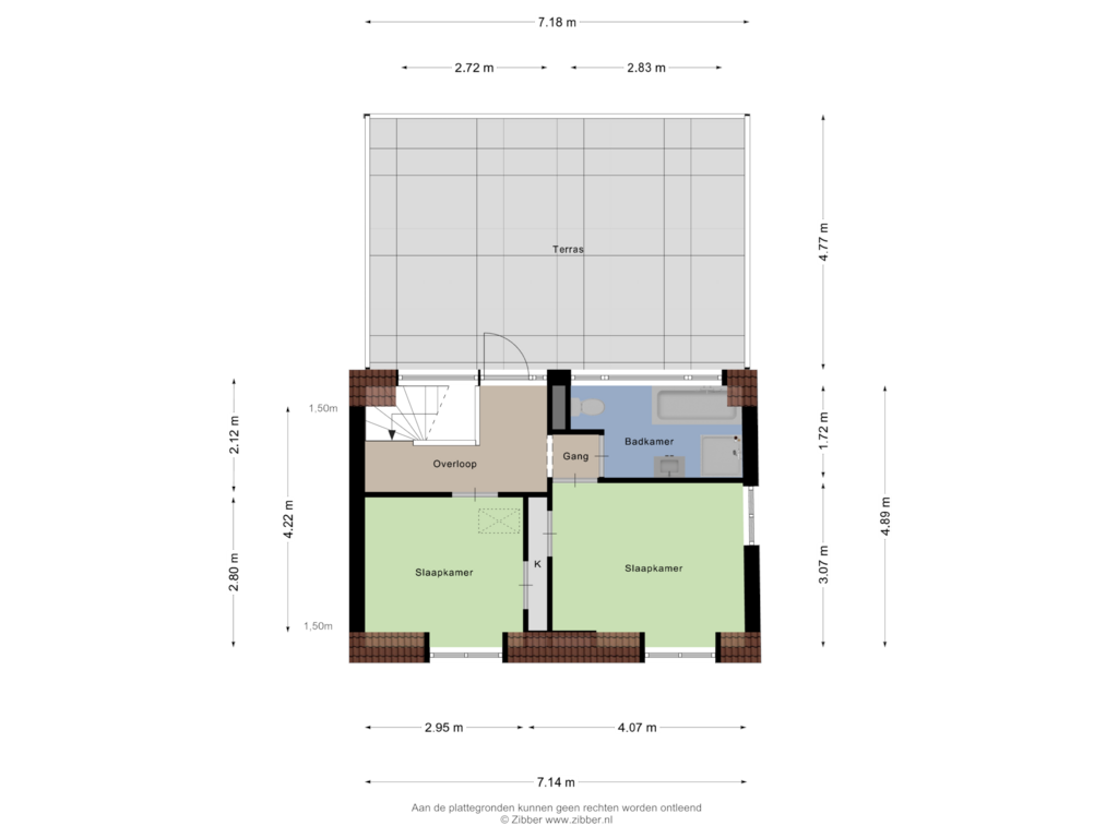 View floorplan of Eerste Verdieping of Dikkeboomweg 28