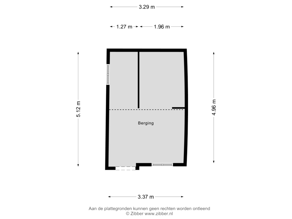 View floorplan of Berging of Dikkeboomweg 28