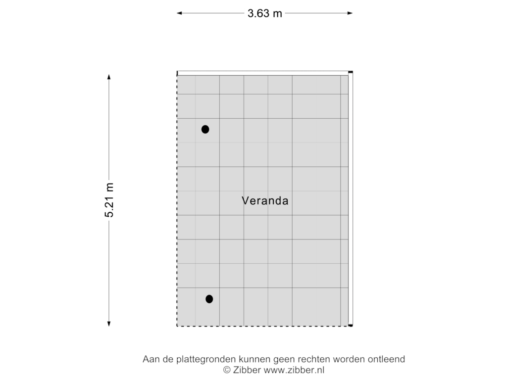 View floorplan of Overkapping of Dikkeboomweg 28