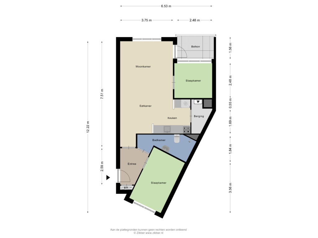 View floorplan of Appartement of Stationsplein 16-10