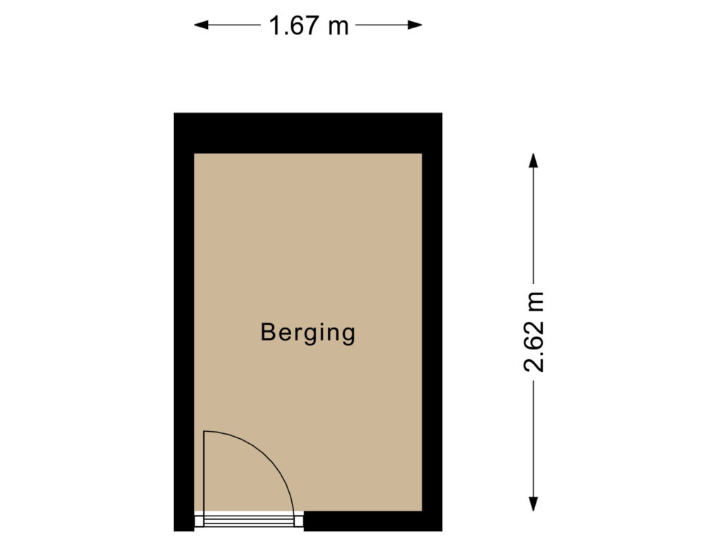 View floorplan of Berging of Boudewijnstraat 3