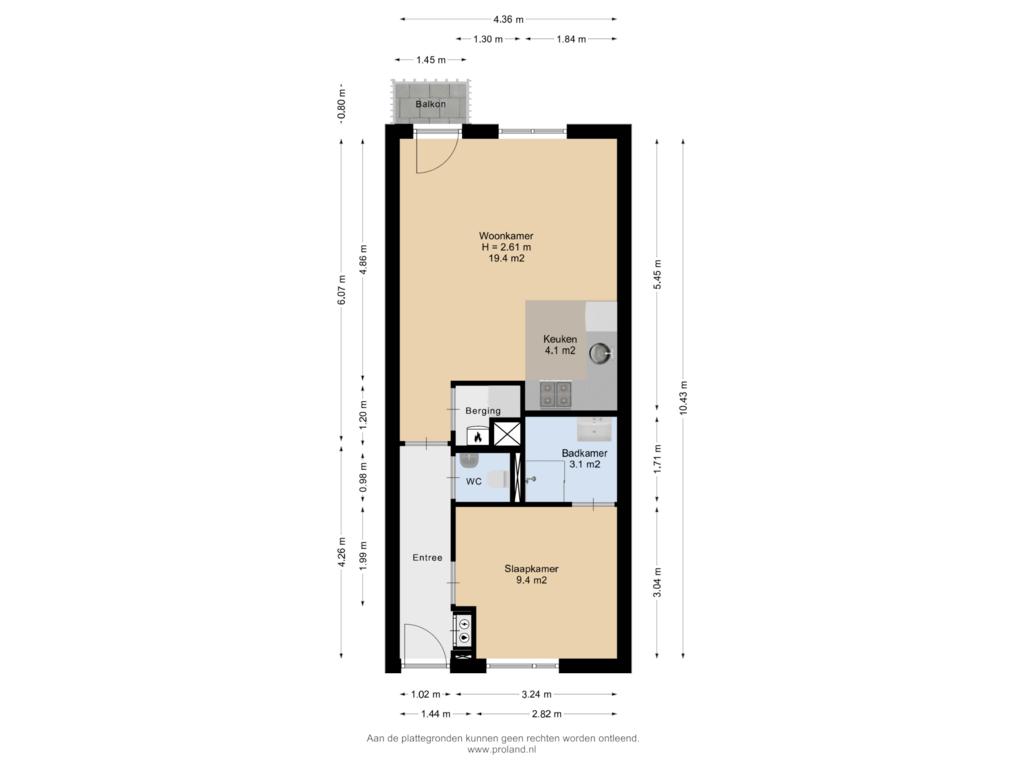 Bekijk plattegrond van Appartement van Spieghelstraat 14-28