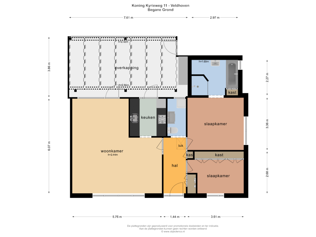 Bekijk plattegrond van Begane Grond van Koning Kyriëweg 11