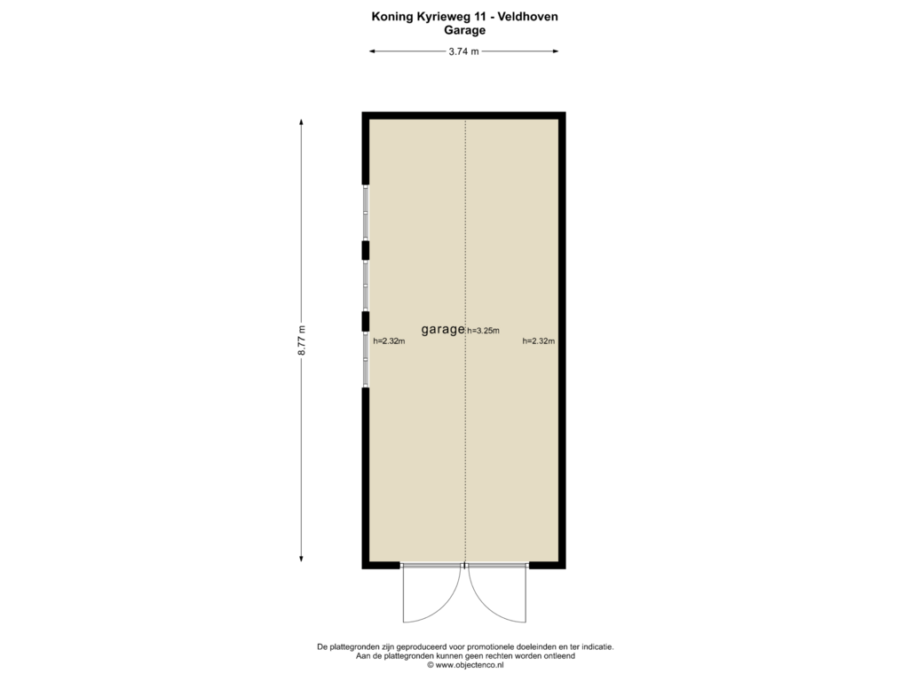 Bekijk plattegrond van Garage van Koning Kyriëweg 11