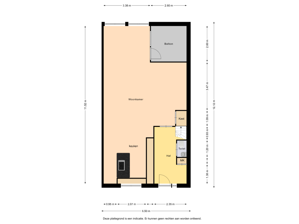 Bekijk plattegrond van woonetage van Oude Gemeneweg 3