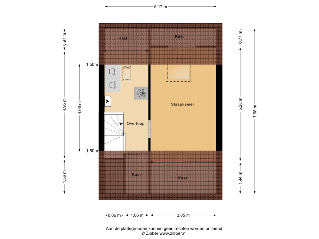 View floorplan of Tweede Verdieping of Rijnring 7