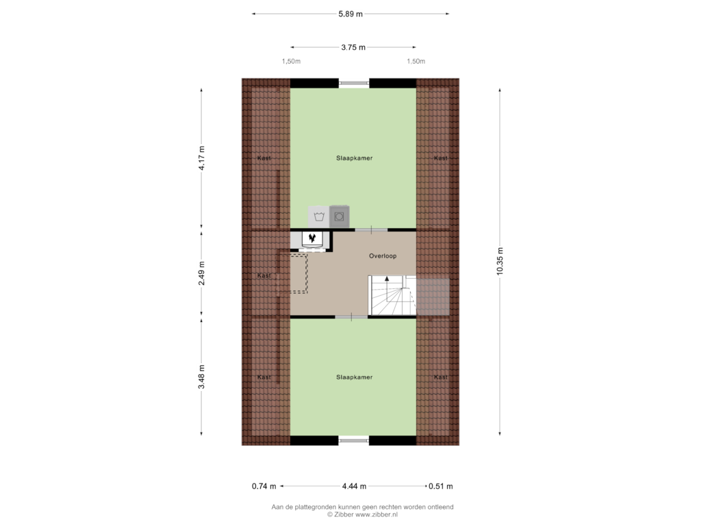 Bekijk plattegrond van Tweede Verdieping van Ettenseweg 14