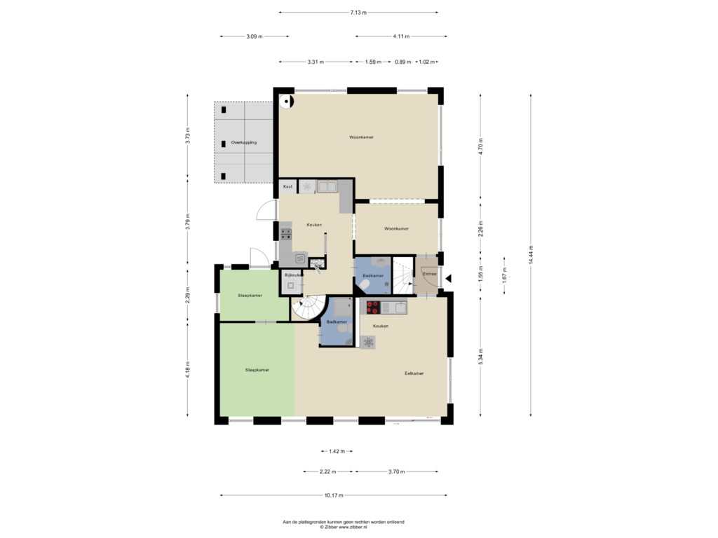 Bekijk plattegrond van Begane Grond van Waalbandijk 155