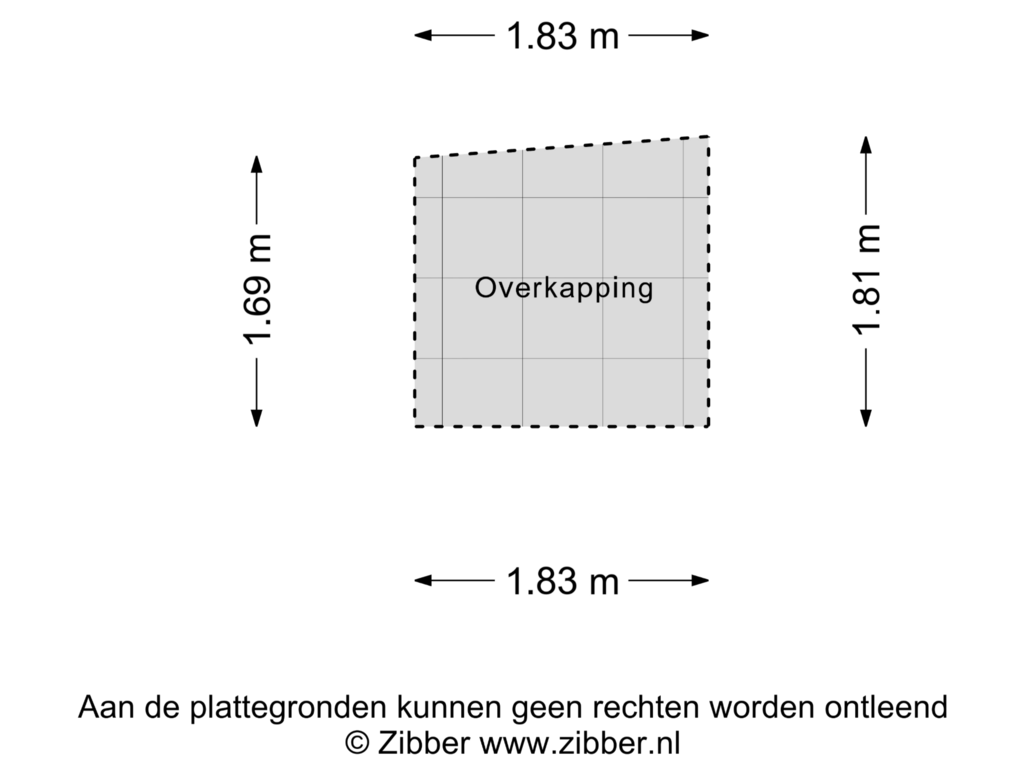 Bekijk plattegrond van Overkapping van Waalbandijk 155