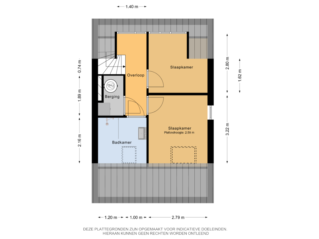 Bekijk plattegrond van 2e verdieping van Zeuven Heuvels 29