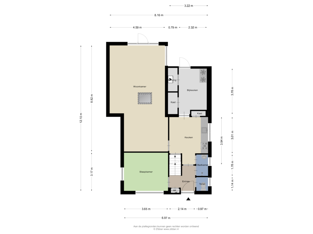 View floorplan of Begane Grond of Gebr. van Doornelaan 53