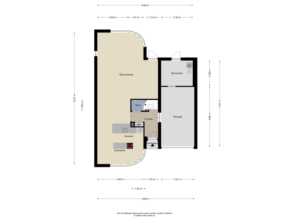 Bekijk plattegrond van Begane Grond van Uilenburgstate 21