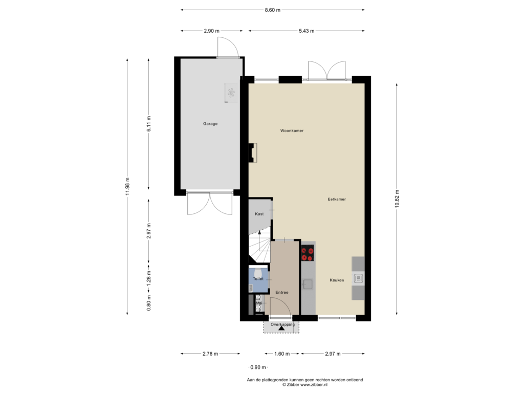 Bekijk plattegrond van Begane Grond van Vissen 5