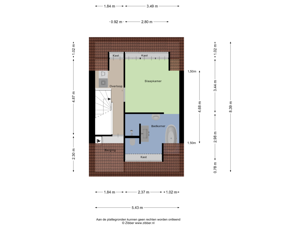 Bekijk plattegrond van Tweede Verdieping van Vissen 5