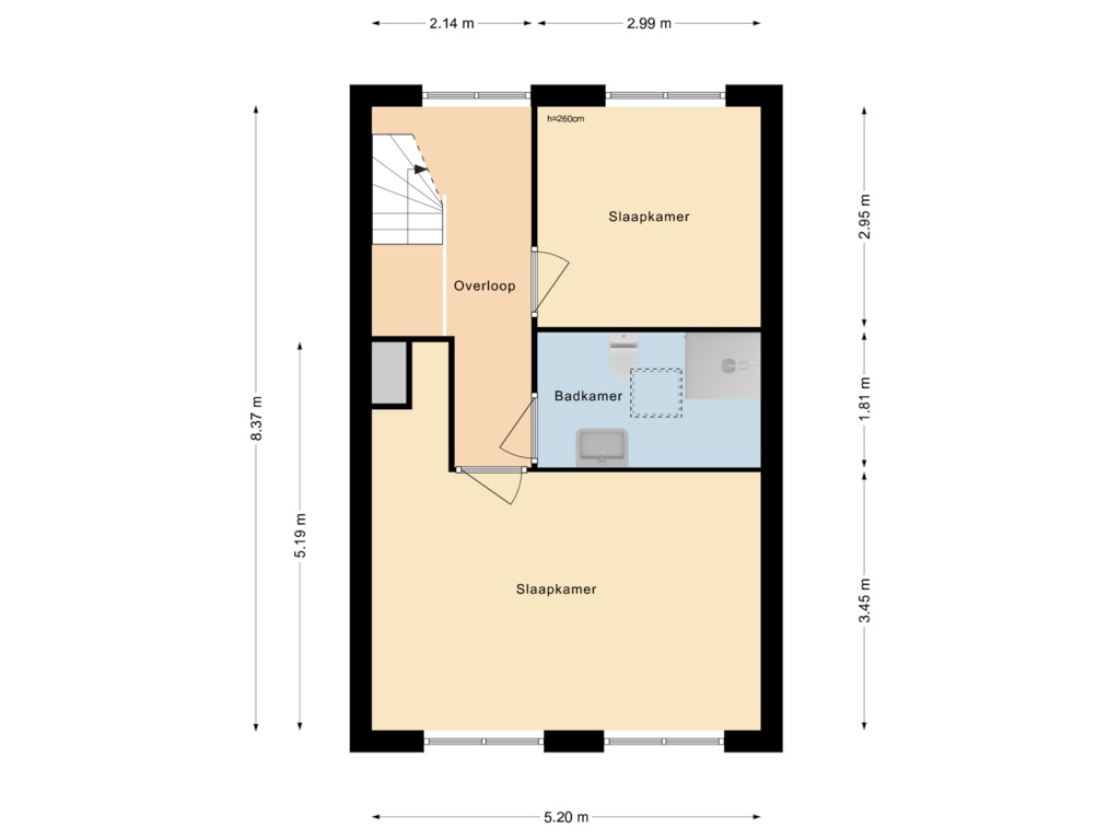 Bekijk plattegrond van 3e Verdieping van Schuddebeursstraat 120