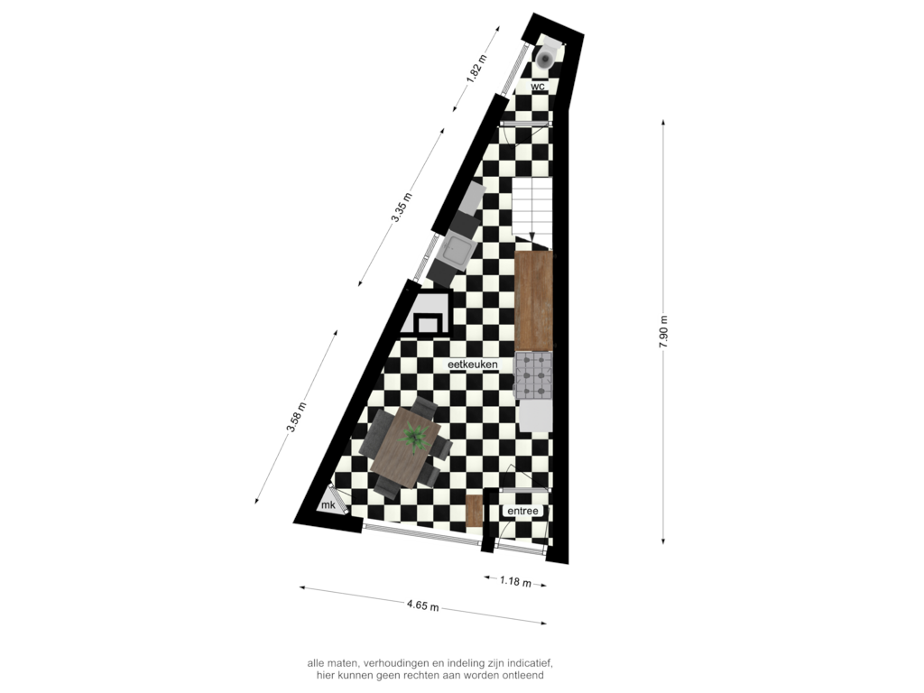 View floorplan of Begane grond of Zandbergweg 99