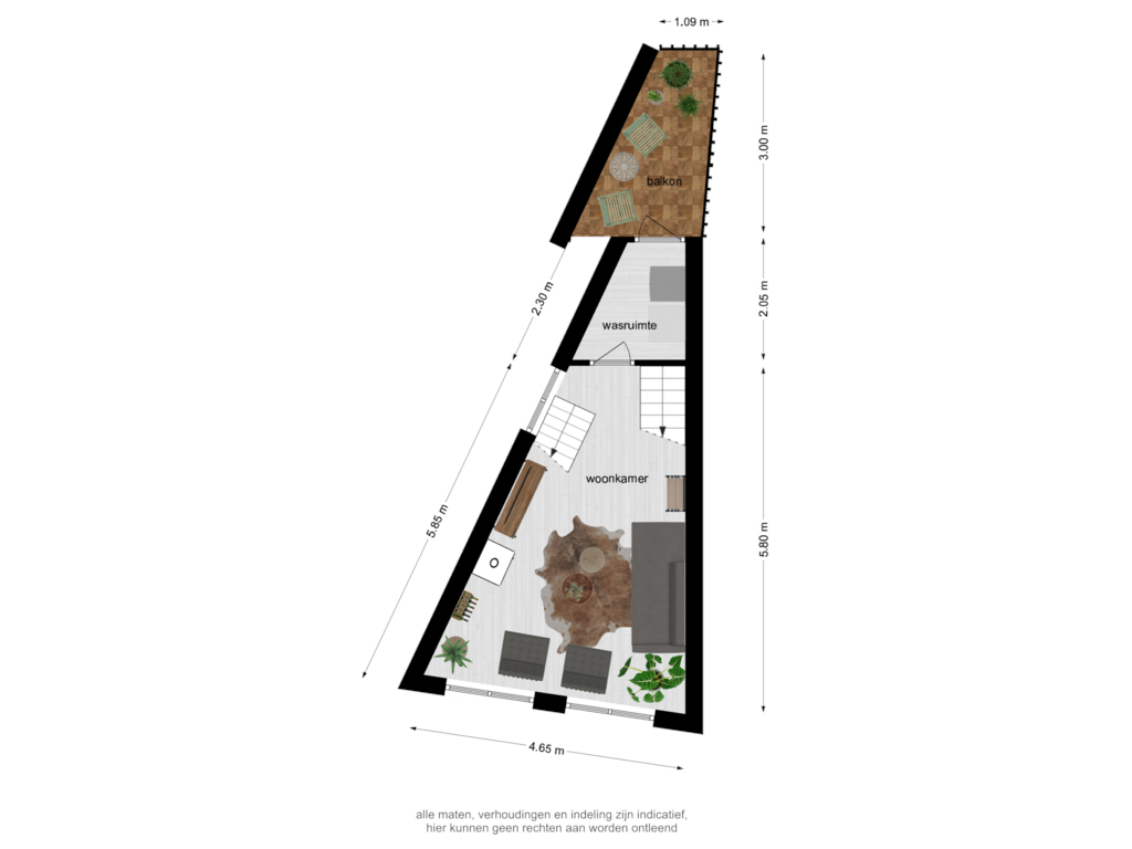 View floorplan of Eerste verdieping of Zandbergweg 99