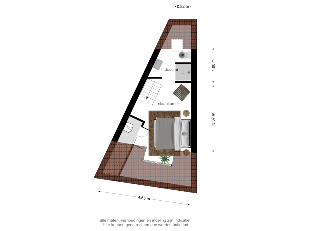 View floorplan of Tweede verdieping of Zandbergweg 99