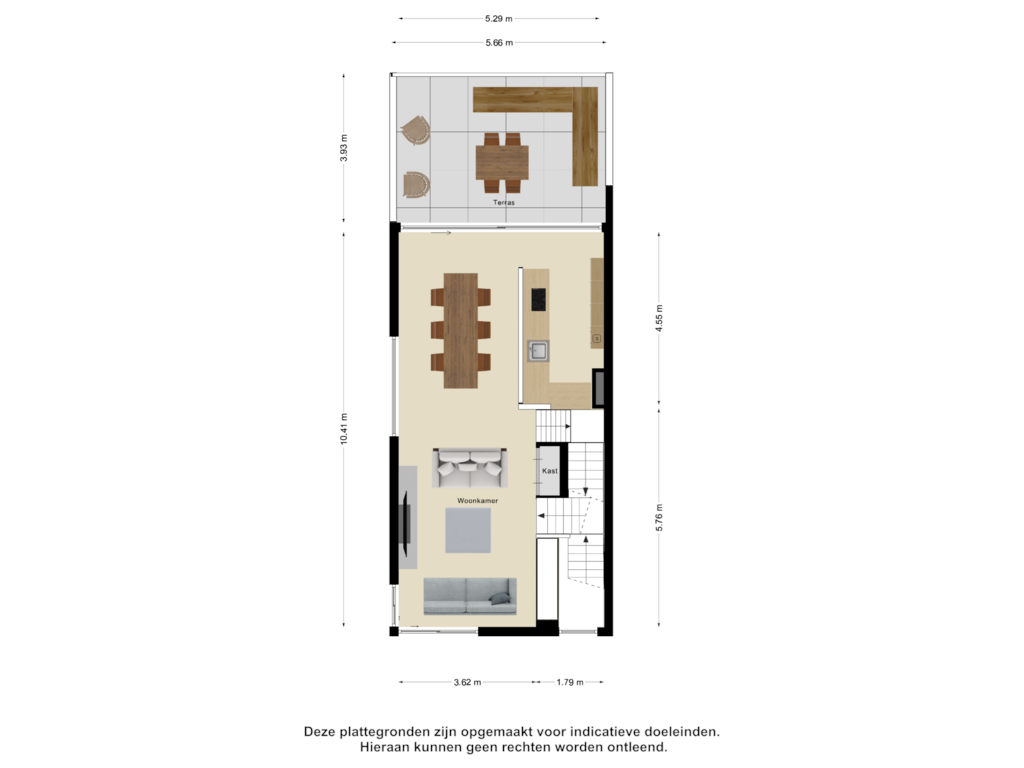 View floorplan of Eerste Verdieping of Ampèrestraat 18