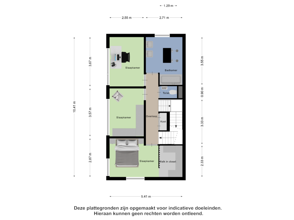 View floorplan of Tweede Verdieping of Ampèrestraat 18