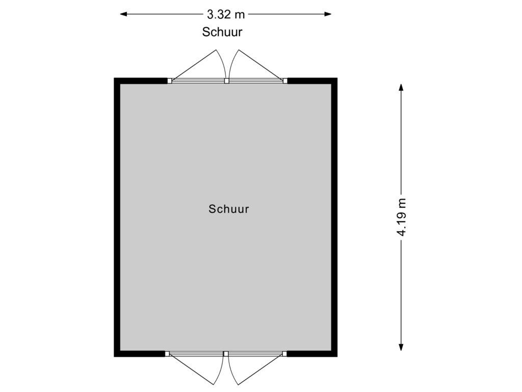 Bekijk plattegrond van Schuur van Van der Goespad 10