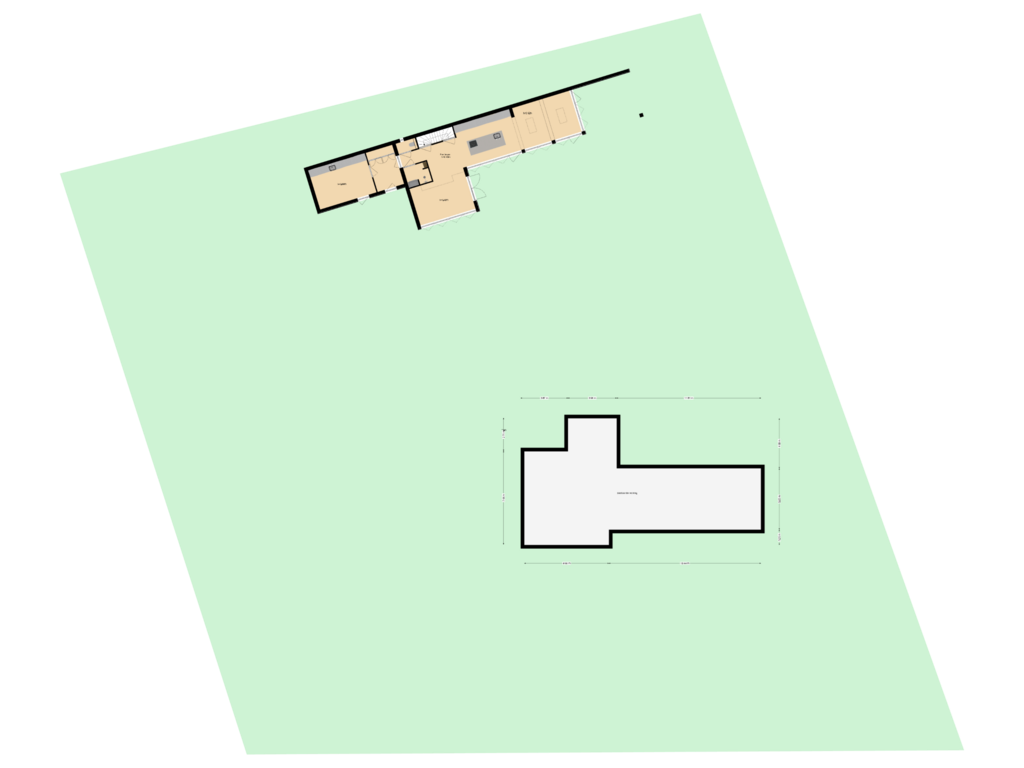 Bekijk plattegrond van Kadastrale kaart van Oude Prinsenweg 34