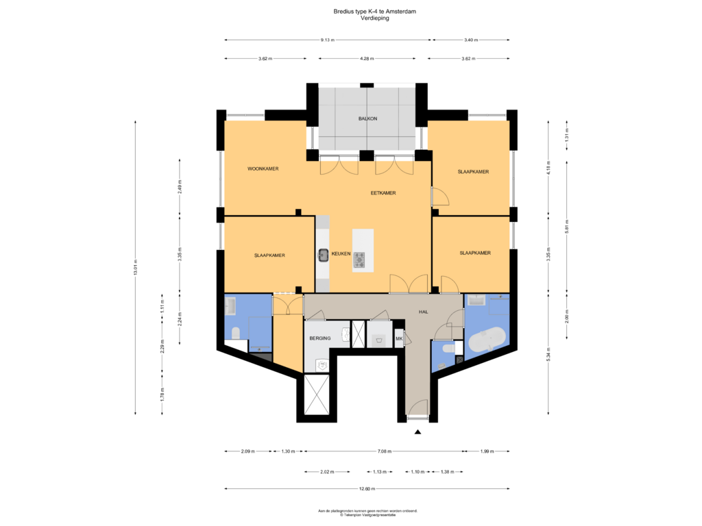 View floorplan of Verdieping of Bredius (Bouwnr. 23)