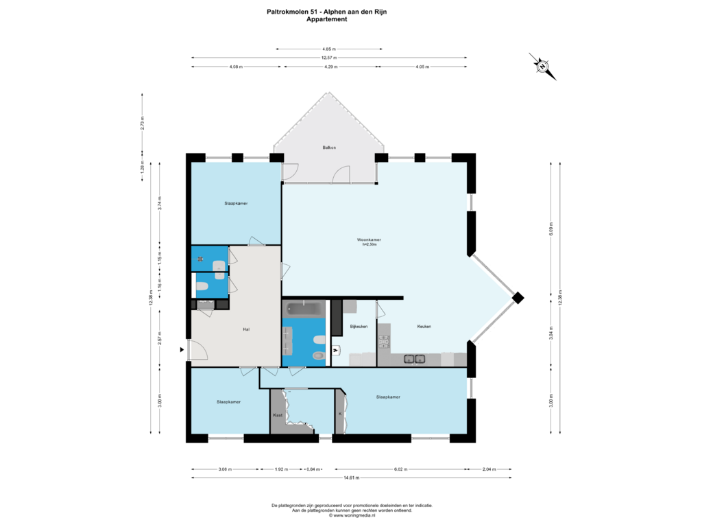 Bekijk plattegrond van Appartement van Paltrokmolen 51