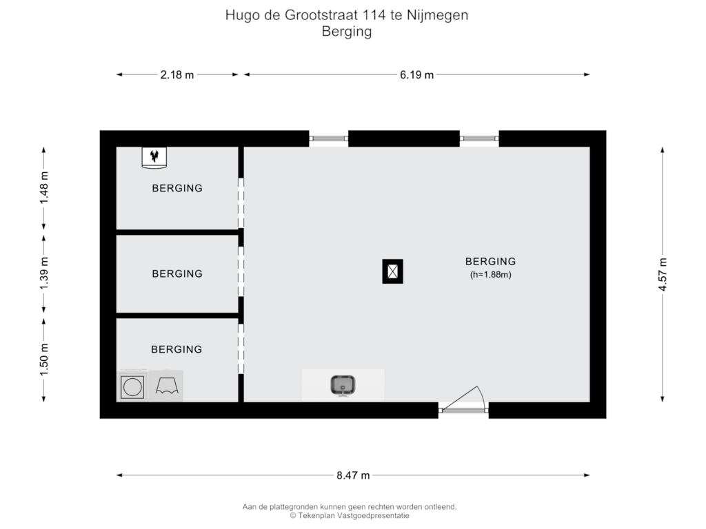 View floorplan of Berging of Hugo de Grootstraat 114