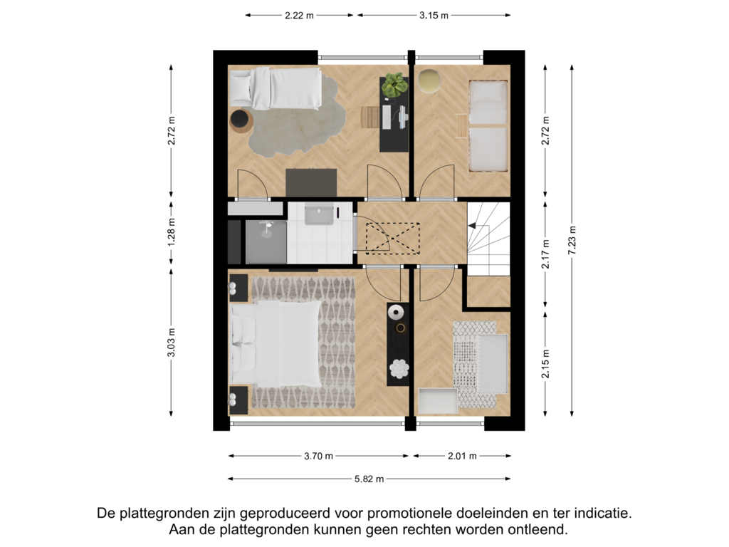 Bekijk plattegrond van Eerste verdieping van Mesdagstraat 28