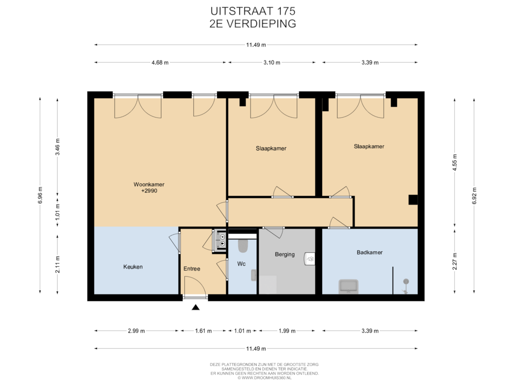 Bekijk plattegrond van 2E Verdieping van Uitstraat 175