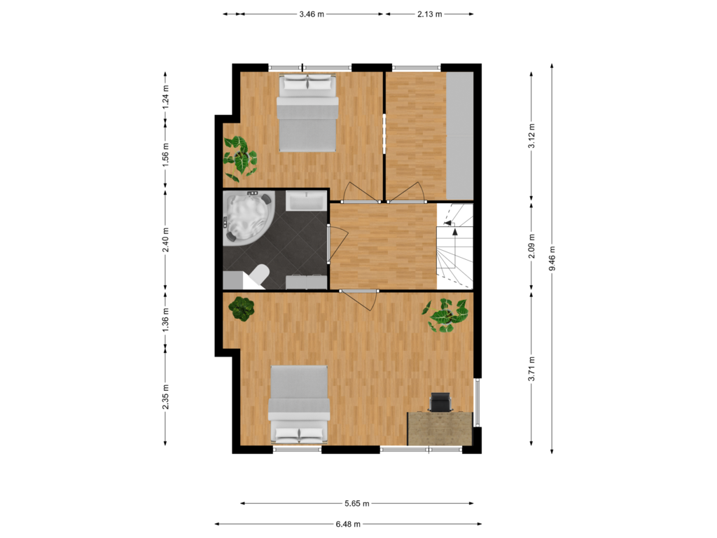 Bekijk plattegrond van 1ste etage van Rivierdijk 199