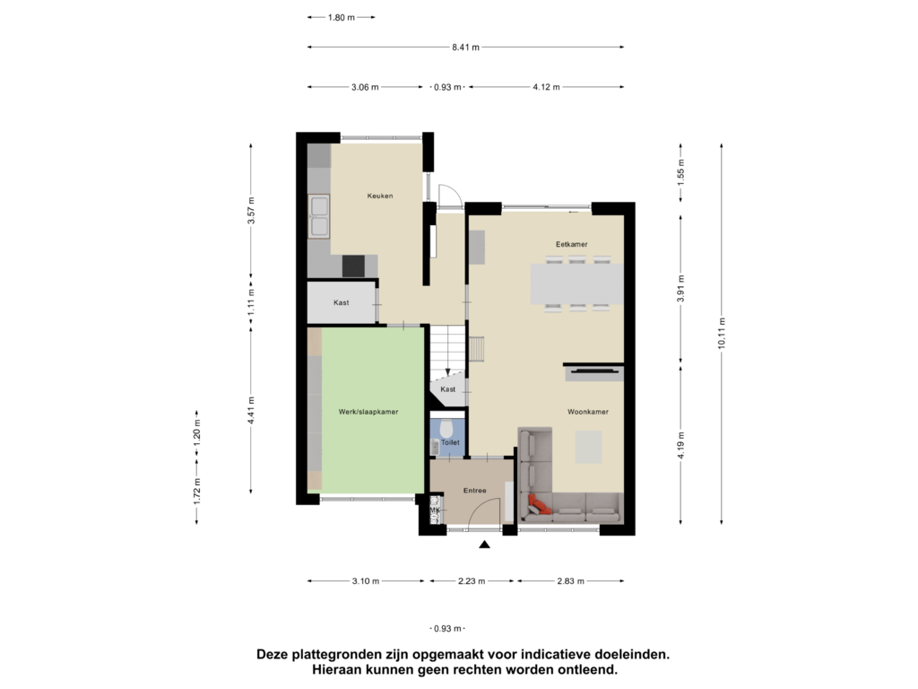 Bekijk plattegrond van Begane Grond van Koekelberg 19