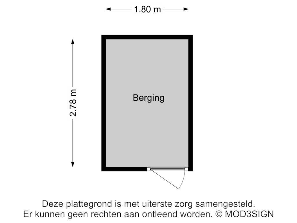 Bekijk plattegrond van Berging van Orionweg 424