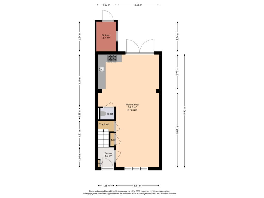 Bekijk plattegrond van Begane grond van Koninklijke Marinelaan 13