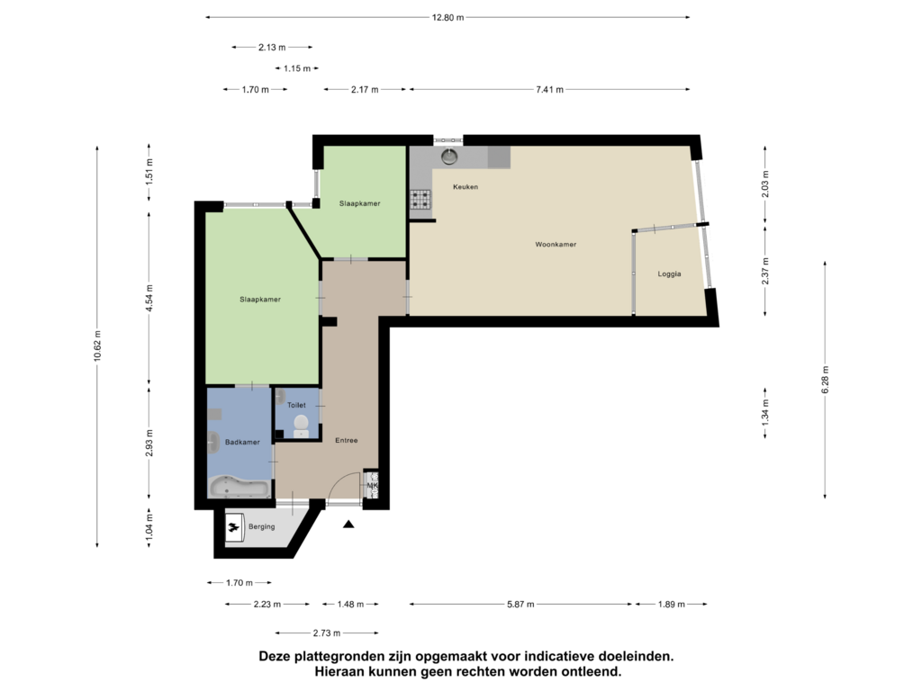 Bekijk plattegrond van Appartement van Haagweg 2-F304