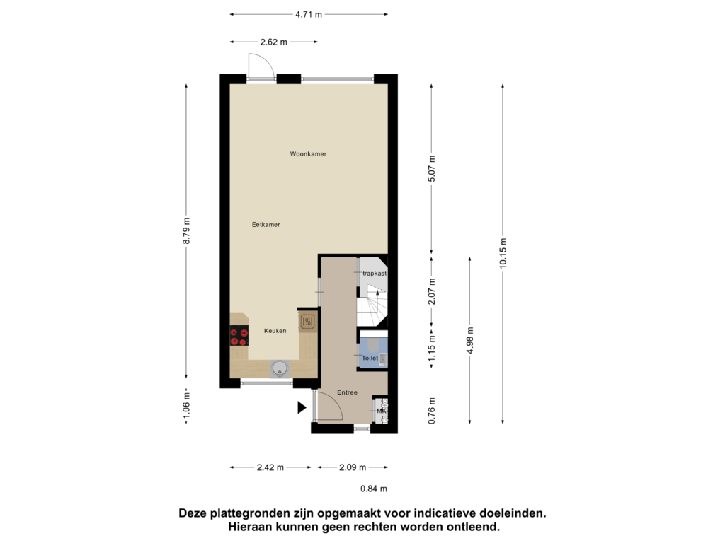 Bekijk plattegrond van Begane Grond van Bellefleur 80