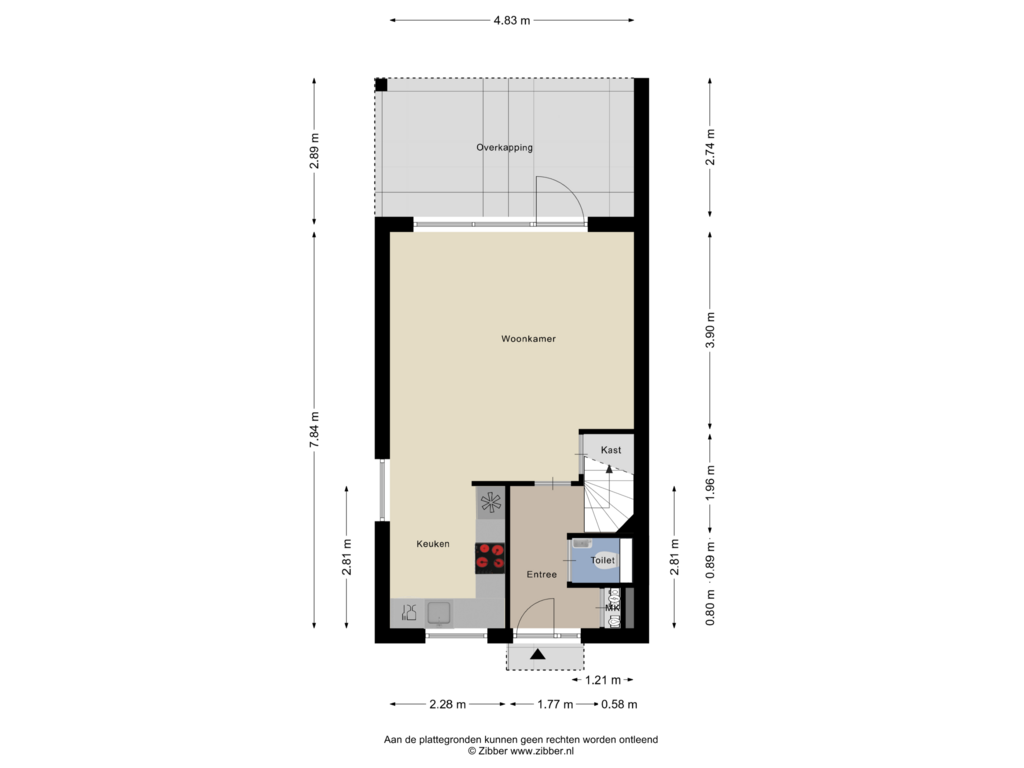 Bekijk plattegrond van Begane Grond van Hoepelstraat 14