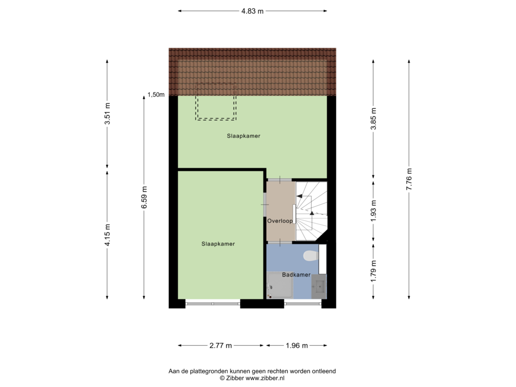 Bekijk plattegrond van Eerste Verdieping van Hoepelstraat 14